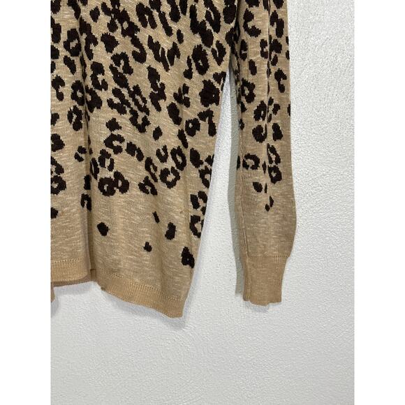 Ralph Lauren Denim & Supply Ombre Leopard Print V-Neck Sweater S Classic Preppy - Picture 3 of 11
